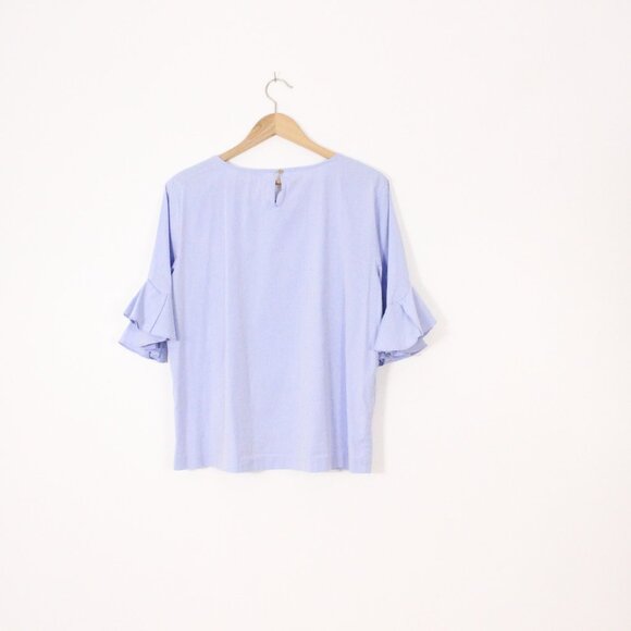 *Calvin Klein Bell Blue Sleeve Top - Picture 6 of 6